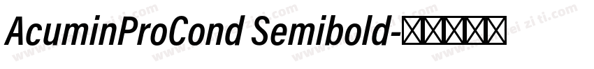 AcuminProCond Semibold字体转换